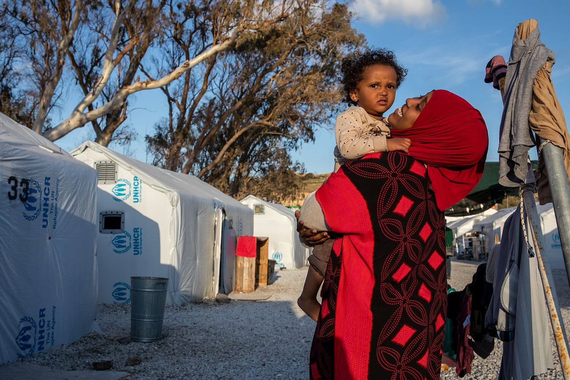 Die Hälfte aller Flüchtlinge im Camp Mavrovouni sind Frauen und Kinder