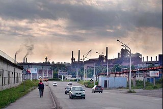 Luftverschmutztes Industrieviertel