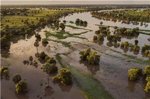 Südsudan: Überschwemmte Landschaft Südsudan: Überschwemmungen führen zu Hungersnöten